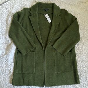 JCrew Sophie sweater blazer, olive green, size M, NWT